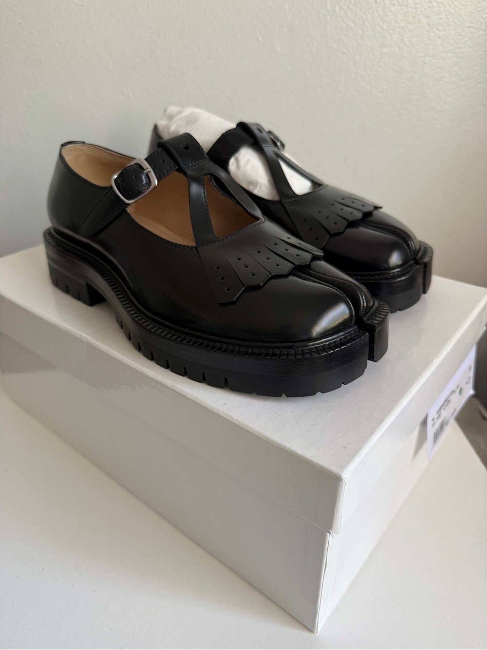 Maison Martin Margiela Black Tabi County Mary Jane Flats - Picture 4 of 8